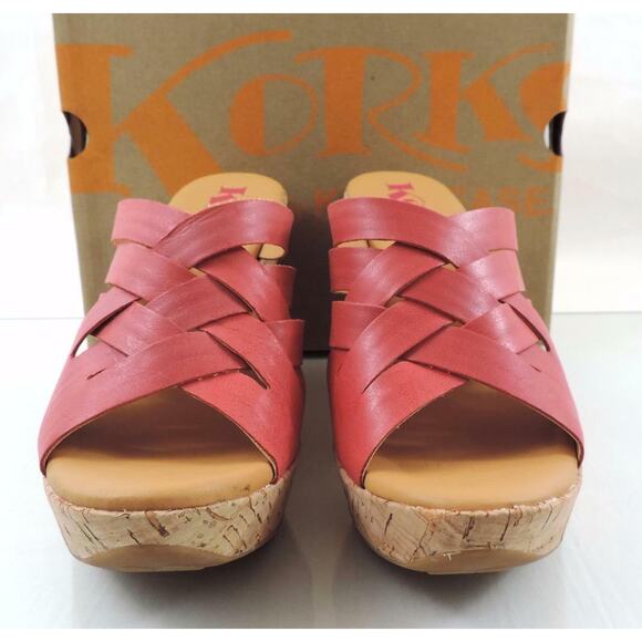 Korks By Kork-Ease Katrice Slide Platform Wedge Sandal Comfort Pink Size 10 - Picture 6 of 10